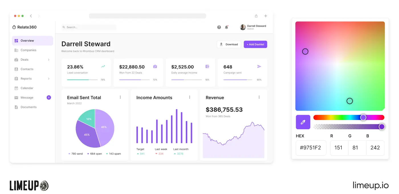 Right color palette example